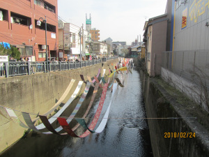 妙正寺川にかかる寺斉橋から下流を望む(2018024)